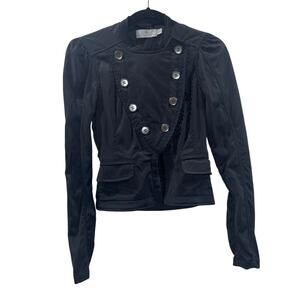 Stella McCartney x Adidas Jacket- Double Breasted Cropped Jacket in Gray Size XS